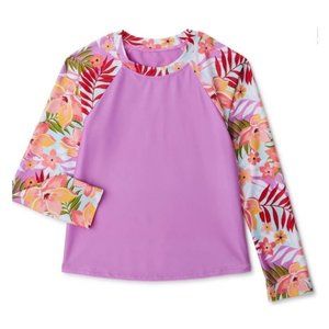 Long Sleeve Rash Guard Top UPF 50+ Girls Shirt Swim Wear Swimming Summer Beach